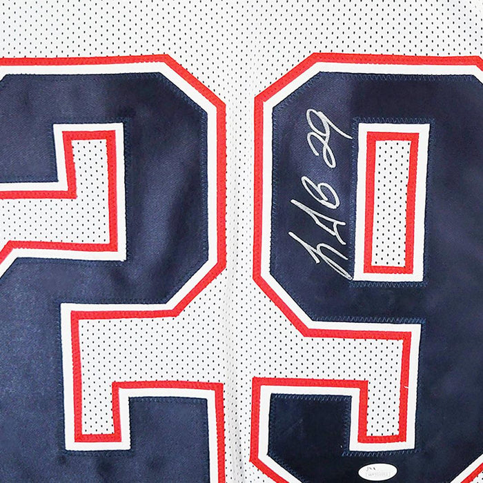 LeGarrette Blount Signed New England White Football Jersey (JSA) — RSA