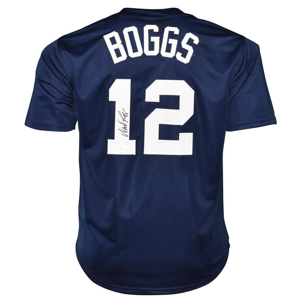 Wade Boggs Signed New York Blue Baseball Jersey (JSA) — RSA