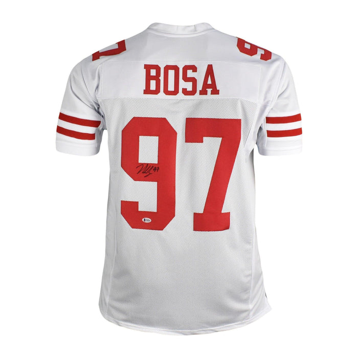 Nick Bosa Signed Pro-Edition White Football Jersey (Beckett) — RSA