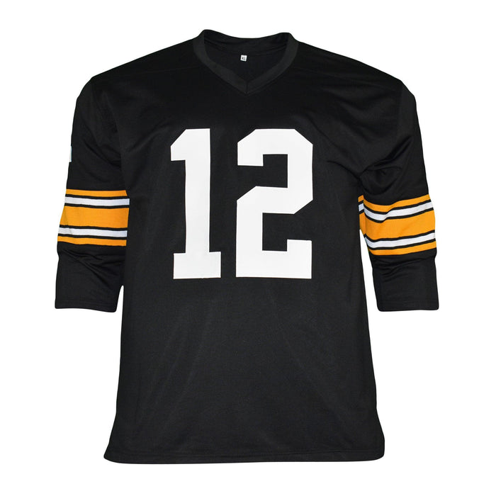 Terry Bradshaw Signed Pro-Edition Black Stat Football Jersey (Beckett)