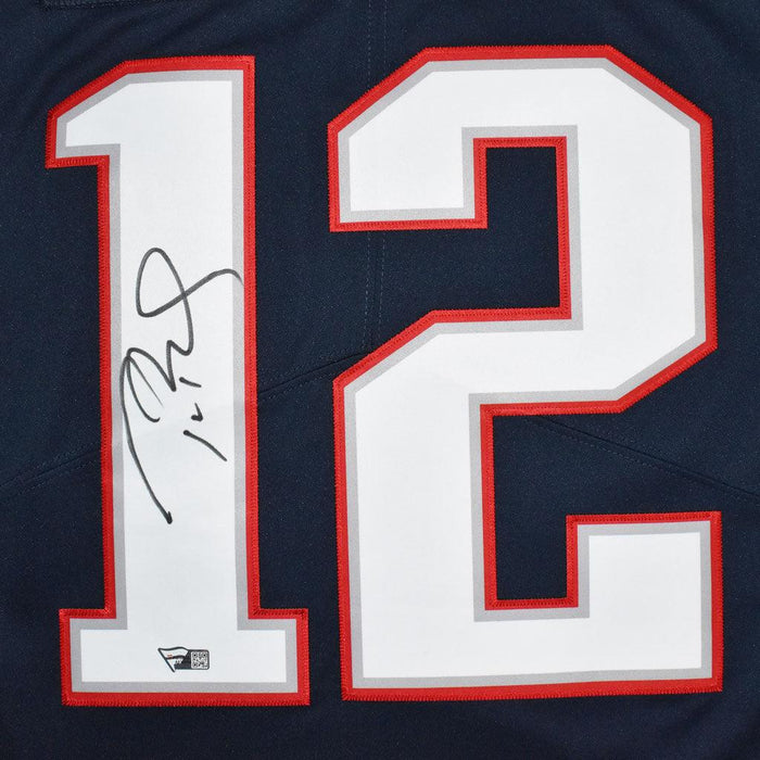 Tom Brady Autographed and Framed New England Patriots Jersey