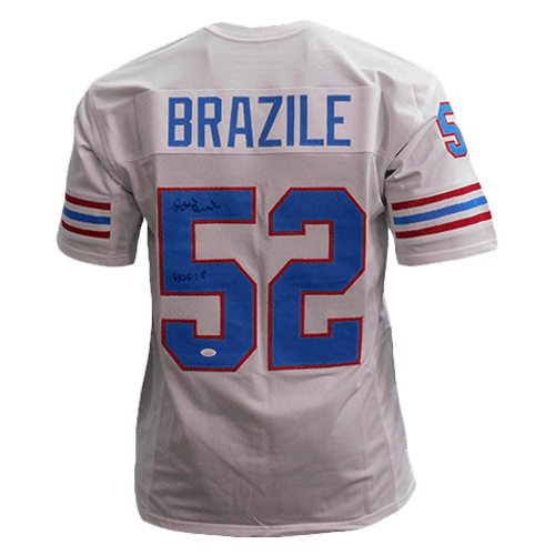 Robert Brazile offers Signed HOF 18 Inscription Pro Edition Blue Football Jersey (JSA)