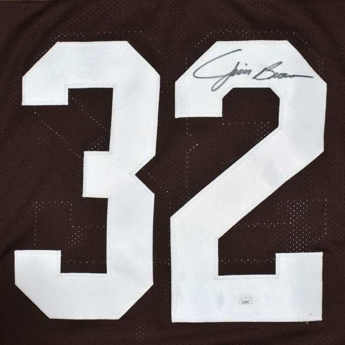 Jim Brown Signed Cleveland Pro Brown Football Jersey (JSA) — RSA