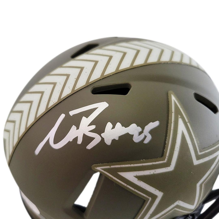 Cowboys CeeDee Lamb Signed Salute To Service Speed Mini Helmet