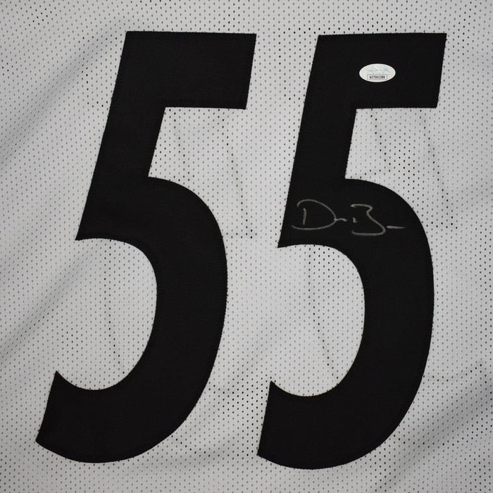 Devin Bush Signed Pro-Edition White Football Jersey (JSA) — RSA