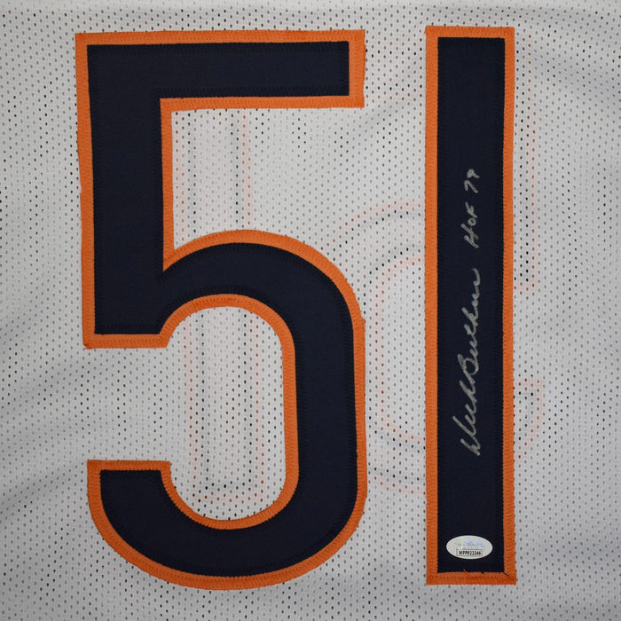 Dick Butkus Autographed pro style Football Jersey White STAT (JSA) — RSA