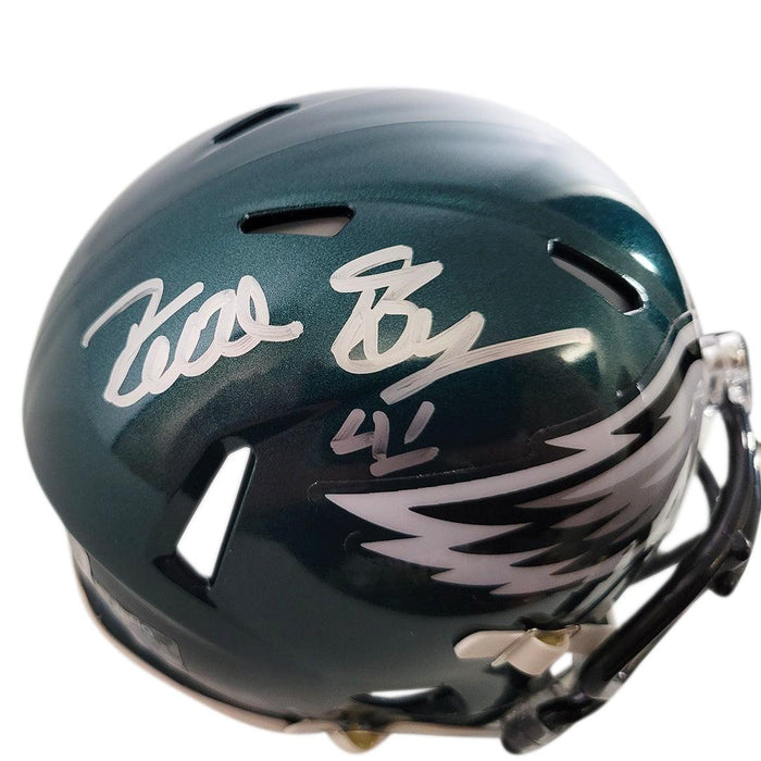 Keith Byars Signed Philadelphia Eagles Speed Mini Replica Football Helmet (Beckett) - RSA