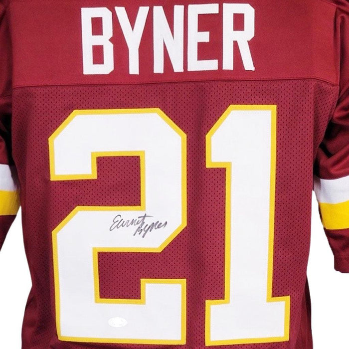 Earnest Byner Autographed Washington Custom Football Jersey - JSA