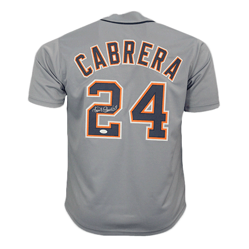 Miguel Cabrera Autographed Detroit Pro Style Baseball Jersey Navy (JSA — RSA