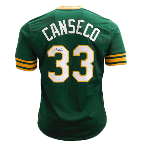Jose Canseco Signed Autographed Yellow Jersey JSA Authenticated 7