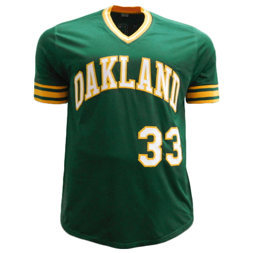 Jose Canseco Autographed Pro Style Green Baseball Jersey (JSA) — RSA