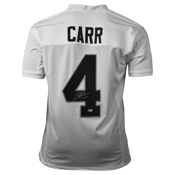 Derek Carr Signed Pro-Edition White Football Jersey (JSA)