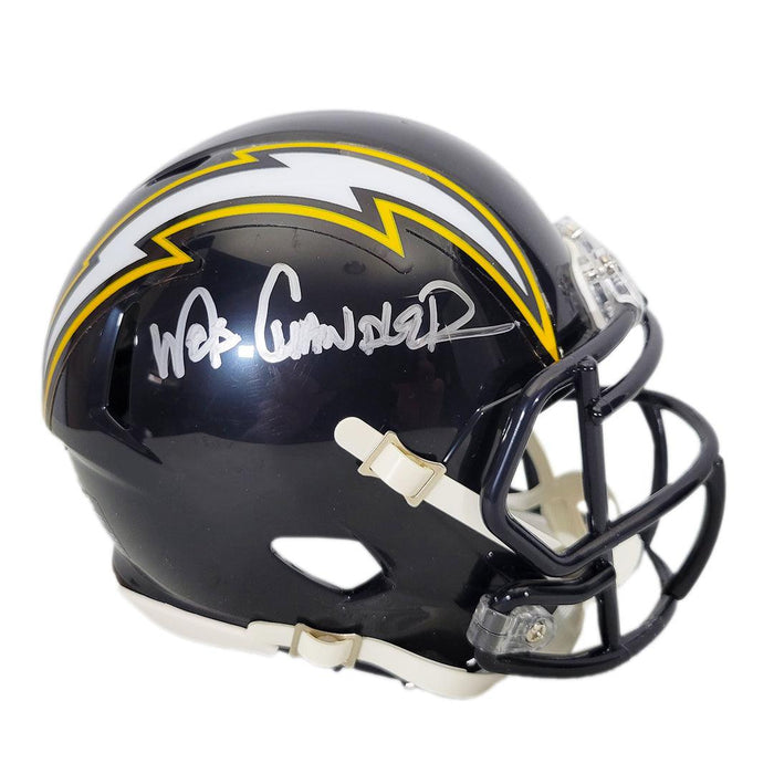 Wes Chandler Signed San Diego Chargers 1988-06 Throwback Speed Mini Football Helmet (JSA) - RSA