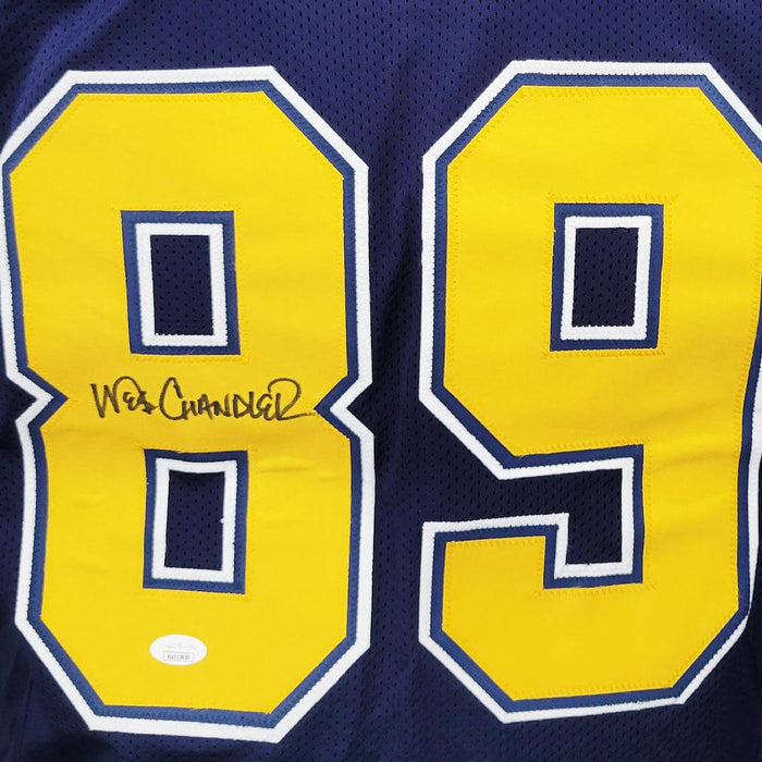 Autographed Wes Chandler San Diego Chargers Throwback Jersey Inscribed Pro Bowl 82 83 85 PSM