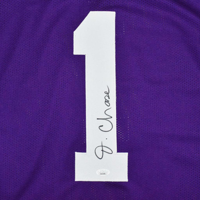 Ja'Marr Chase Signed LSU College Purple Football Jersey (JSA) - RSA