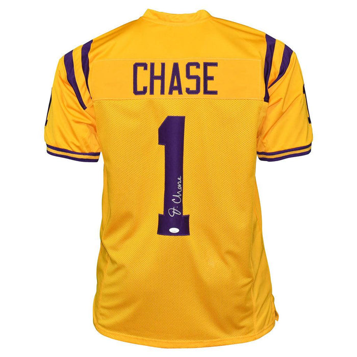 Ja'Marr Chase Signed LSU College Yellow Football Jersey (JSA) — RSA