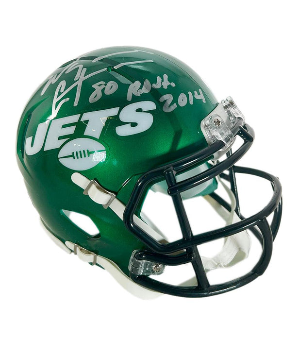 Wayne Chrebet Signed ROH 2014 Inscription New York Jets Speed Mini Football Helmet (JSA) - RSA
