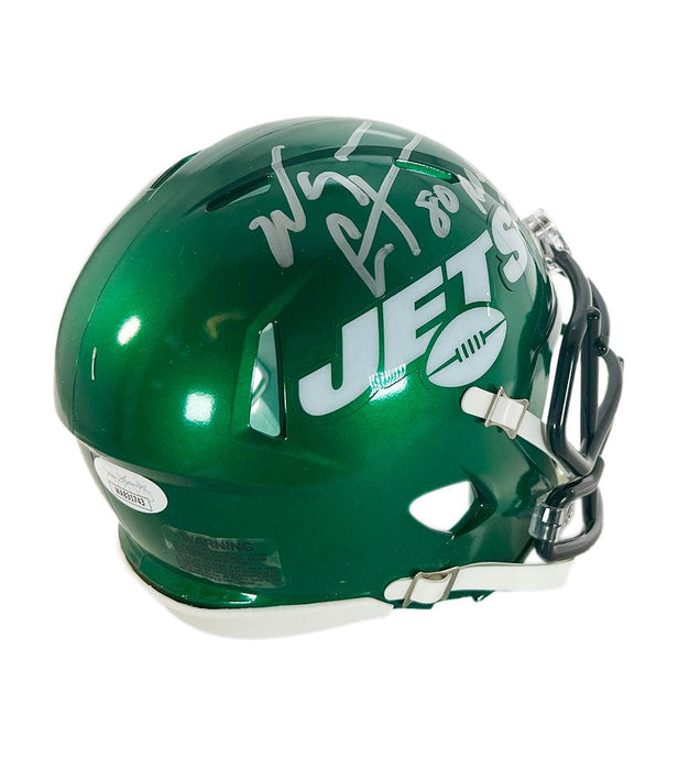 Wayne Chrebet Signed ROH 2014 Inscription New York Jets Speed Mini Football Helmet (JSA) - RSA