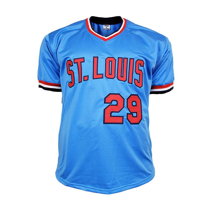 Vince Coleman Signed St Louis Light Blue Baseball Jersey (JSA) - RSA