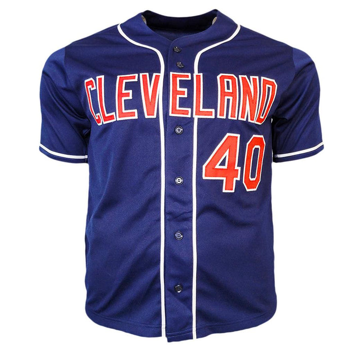 Bartolo Colon Signed Cleveland Blue Baseball Jersey (JSA) — RSA