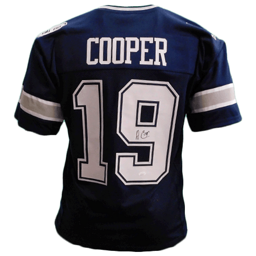 Amari Cooper Autographed and Framed White Dallas Cowboys Jersey JSA COA.