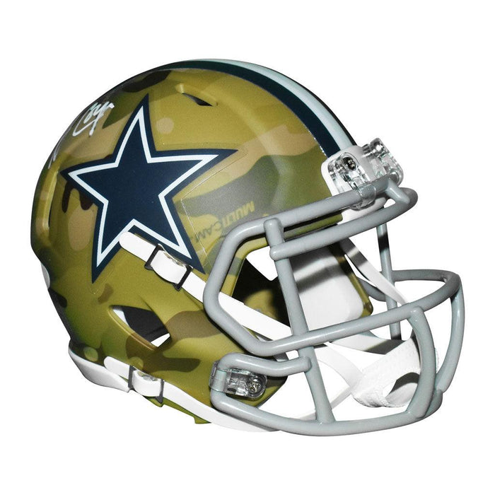 Amari Cooper Signed Dallas Cowboys Camo Speed Mini Football Helmet (JSA)