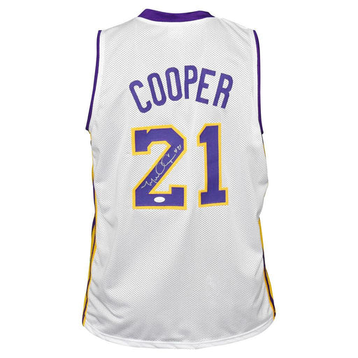 Michael Cooper Signed Los Angeles White Basketball Jersey (JSA) - RSA