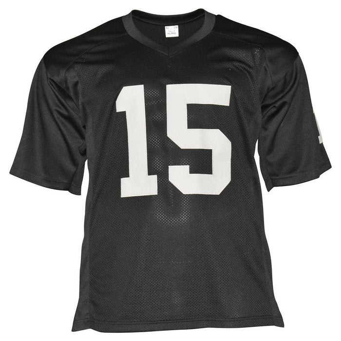 Michael Crabtree Autographed and Framed Black Raiders Jersey