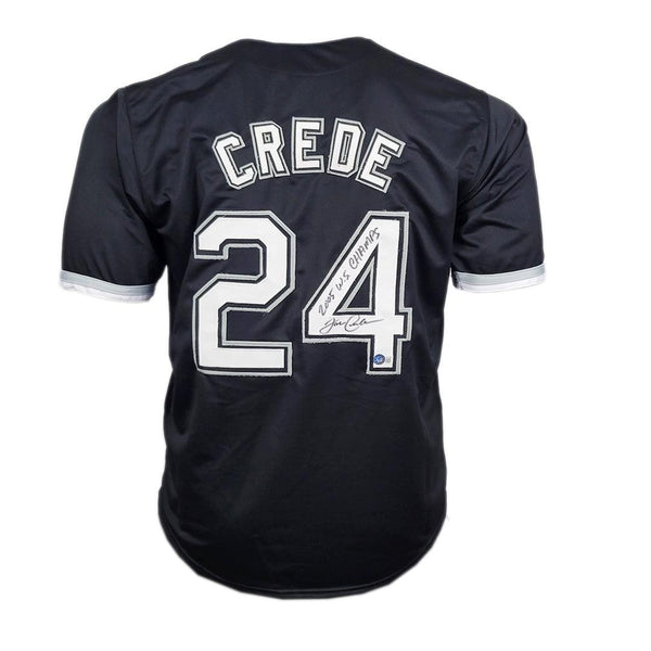 Joe Crede Signed Chicago Grey Baseball Jersey (Beckett)