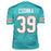 Larry Csonka Signed Miami Blue Football Jersey (JSA) - RSA