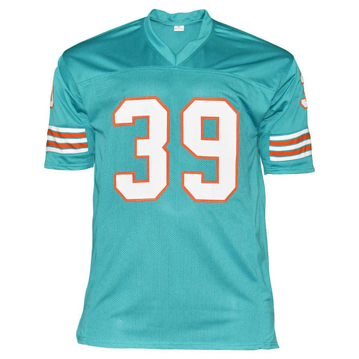 Larry Csonka Signed Miami Blue Football Jersey (JSA) - RSA