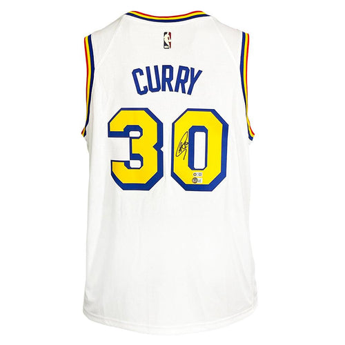 Stephen Curry Golden State Warriors Autographed Nike White Fashion Current  Player Hardwood Classics Swingman Jersey