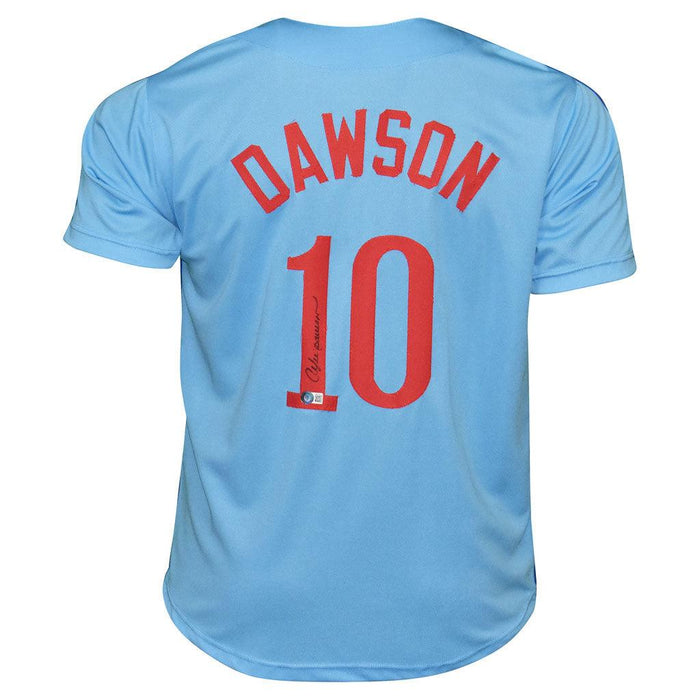 RSA Andre Dawson Signed Montreal Light Blue Baseball Jersey (Beckett)