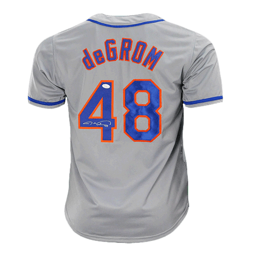 Jacob deGrom Authentic Signed White Pro Style Jersey Autographed JSA