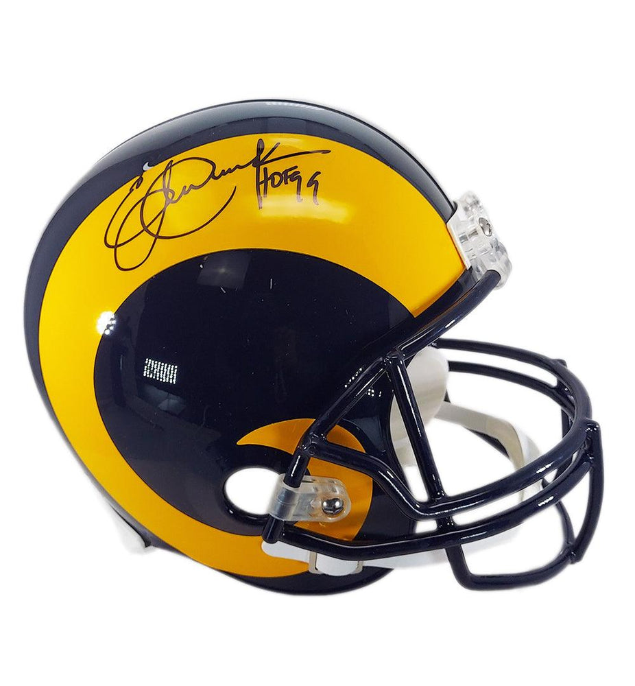 Eric Dickerson Signed HOF 99 Inscription St Louis Rams Throwback