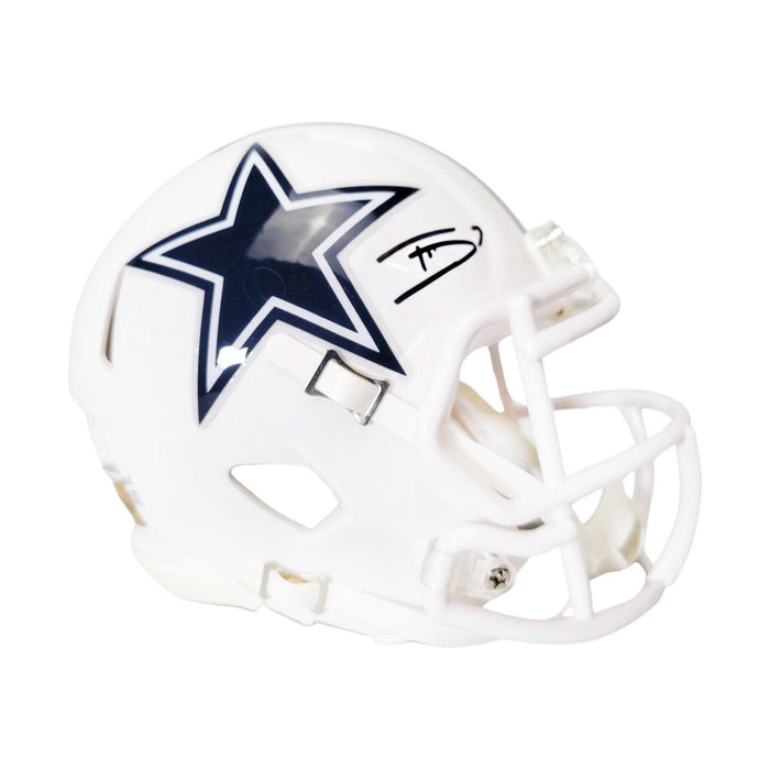 Trevon Diggs Autographed Signed Dallas Cowboys Flat White Mini