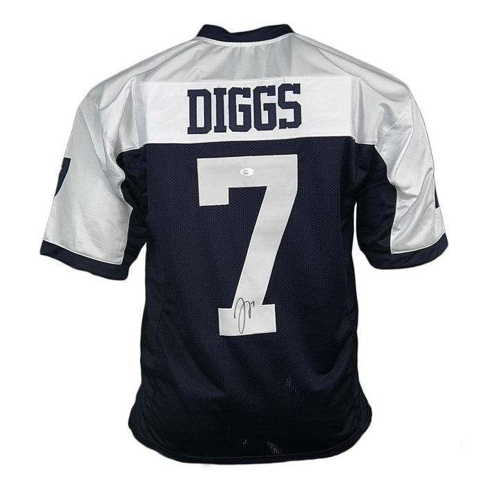 Trevon Diggs Signed Dallas White Football Jersey (JSA) — RSA