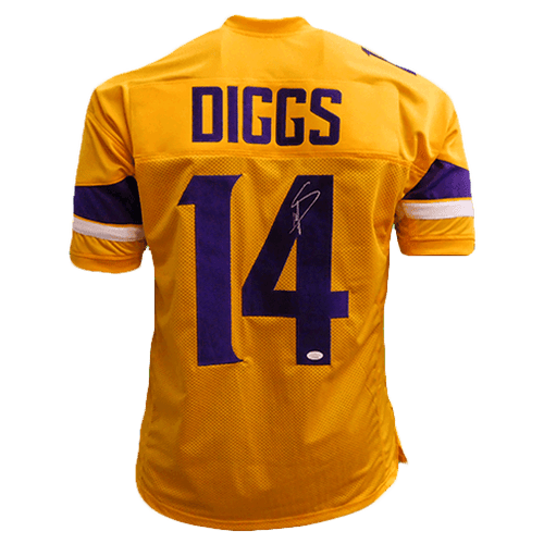 Stefon Diggs Autographed Pro Style Football Jersey White (JSA) — RSA