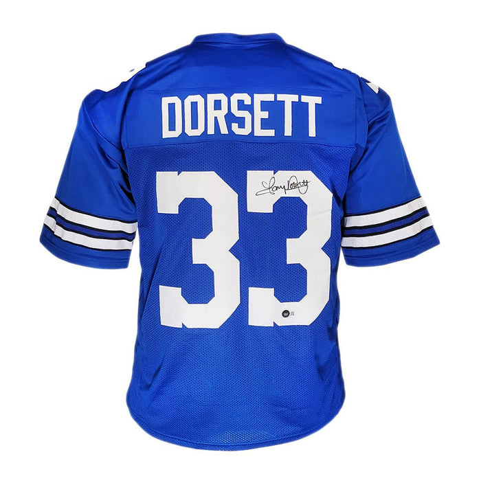 Tony Dorsett Signed Dallas Royal Blue Football Jersey (JSA) - RSA