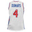 Joe Dumars Signed Detroit Pro White Basketball Jersey (JSA) - RSA