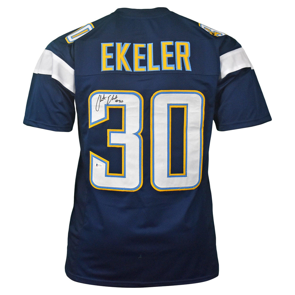 Austin Ekeler Signed Pro-Edition Royal Blue Football Jersey (Beckett)