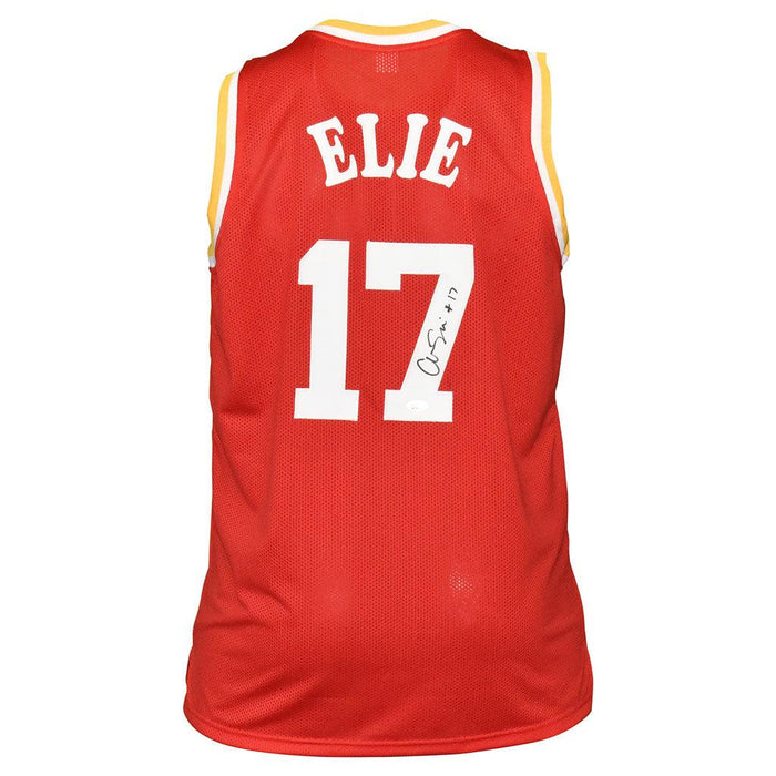 Mario Elie Signed Houston Pro Red Basketball Jersey (JSA) - RSA