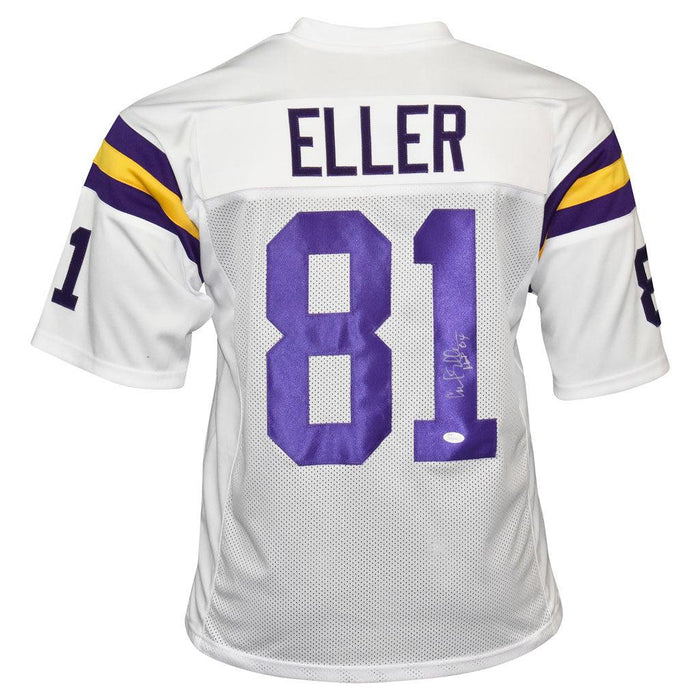 Carl Eller Signed HOF 04 Inscription Minnesota White Football Jersey (JSA)