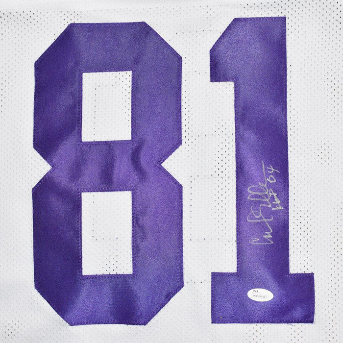 Carl Eller Signed HOF 04 Inscription Minnesota White Football Jersey ( — RSA