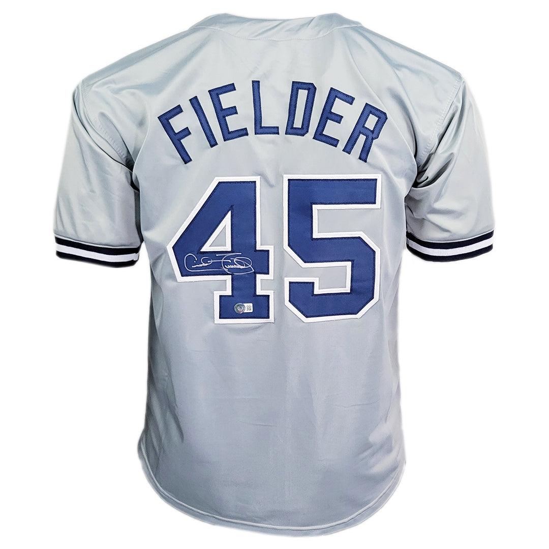 Cecil Fielder Signed New York Grey Baseball Jersey (JSA) — RSA