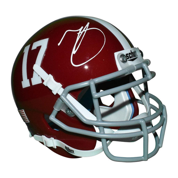 Minkah Fitzpatrick Signed Alabama Crimson Tide Mini Schutt Replica Red Football Helmet (JSA) - RSA