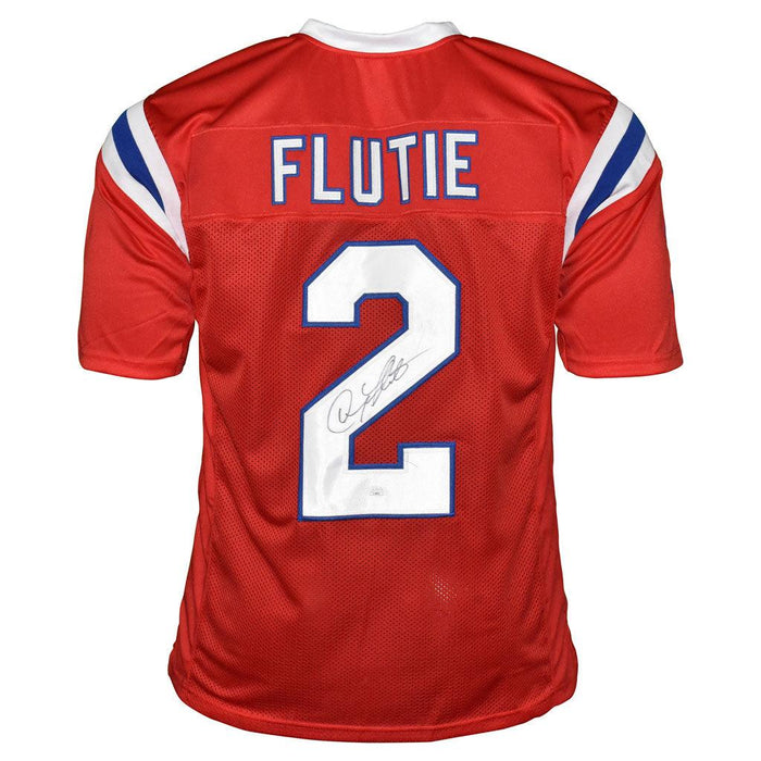 Doug Flutie Signed New England Pro Red Football Jersey (JSA)