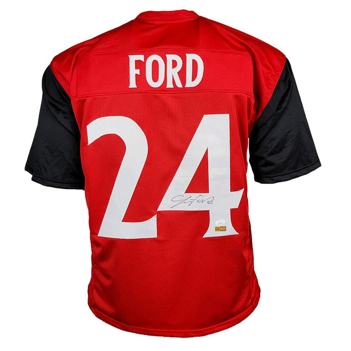 Jerome Ford Signed College Red Jersey (JSA) - RSA