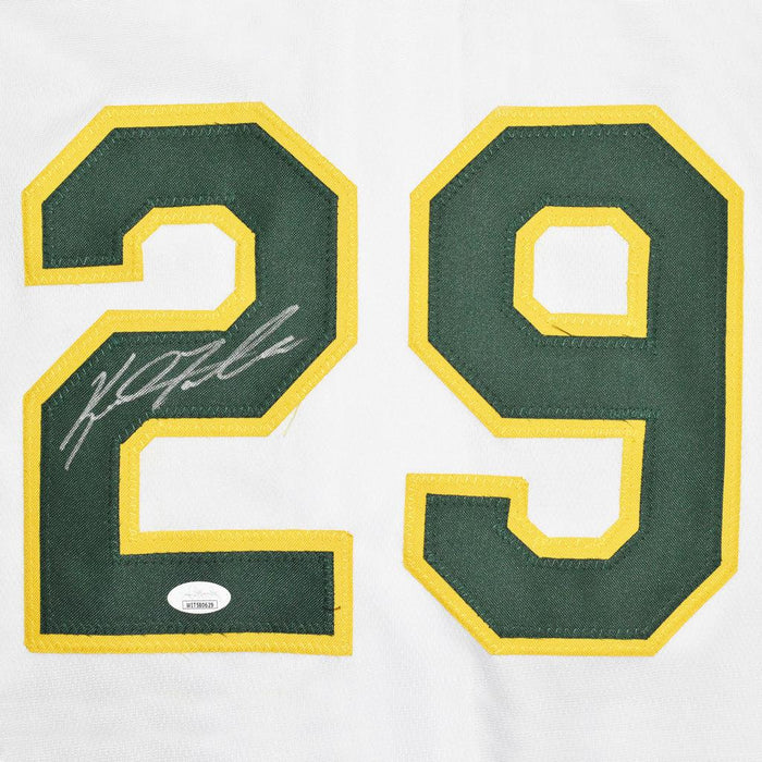 Keith Foulke Signed Oakland White Baseball Jersey (JSA) — RSA