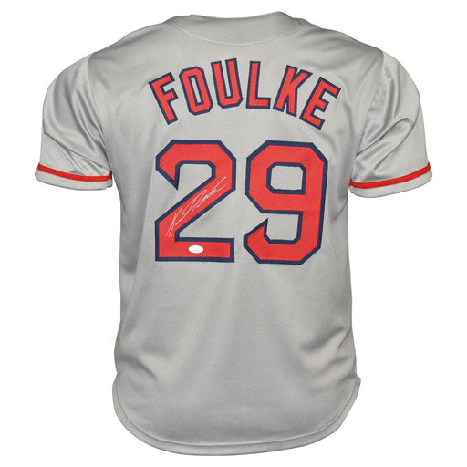 Keith Foulke Signed Boston Grey Baseball Jersey (JSA) - RSA